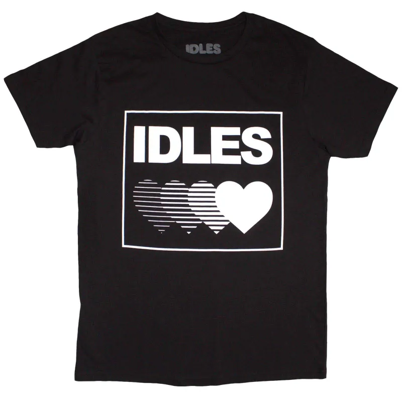 IDLES - GRADIENT HEART - T-Shirt Black made by Spiral Direct