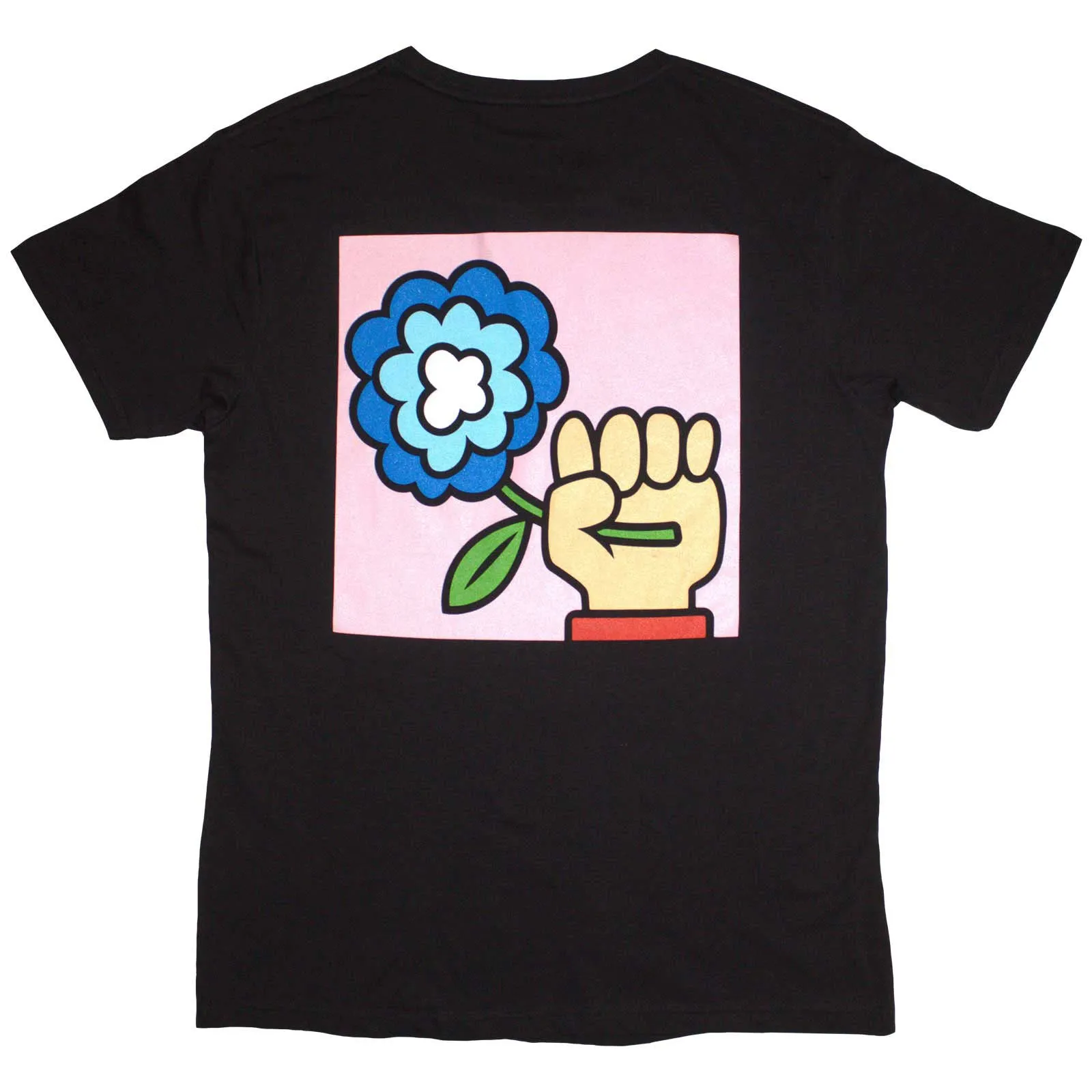 IDLES - CARTOON FLOWER - T-Shirt Black (Back Print) sold by Spiral Direct product image thumbnail 2