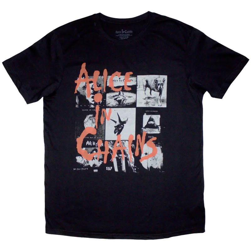 ALICE IN CHAINS - ALBUMS MONTAGE - T-Shirt Black made by Spiral Direct