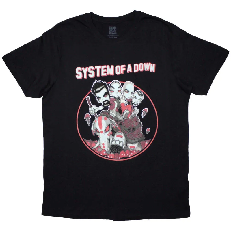 SYSTEM OF A DOWN - MUSHROOM PEOPLE - T-Shirt Black sold by Spiral Direct