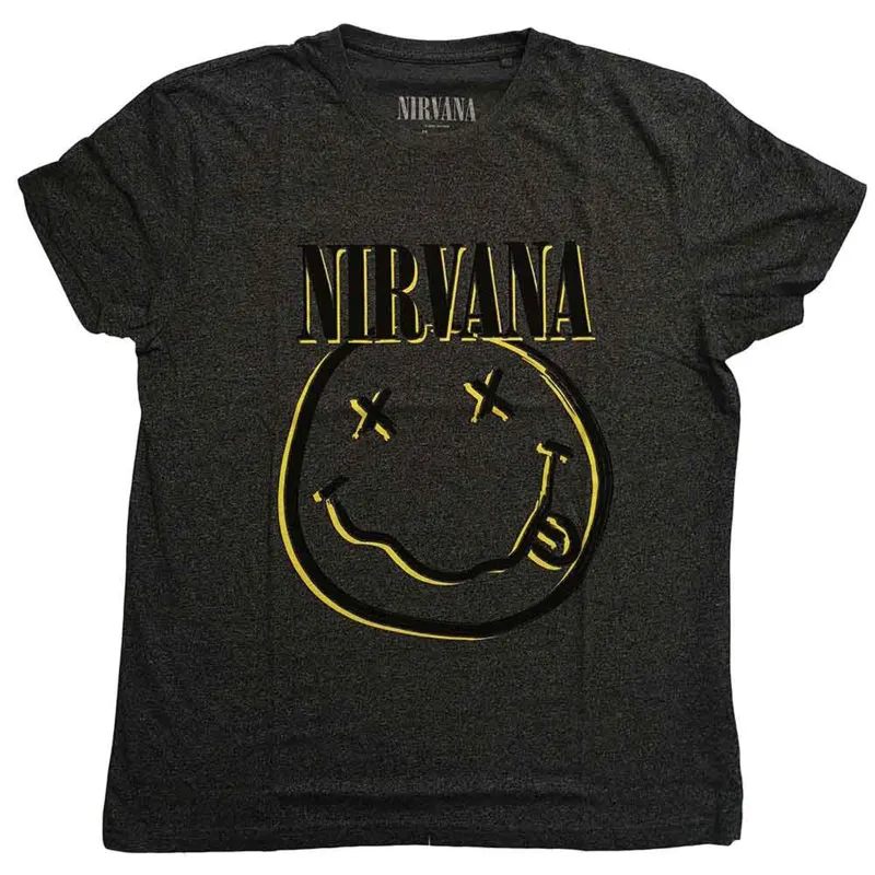 NIRVANA - INVERSE HAPPY FACE - T-Shirt Multicolour sold by Spiral Direct