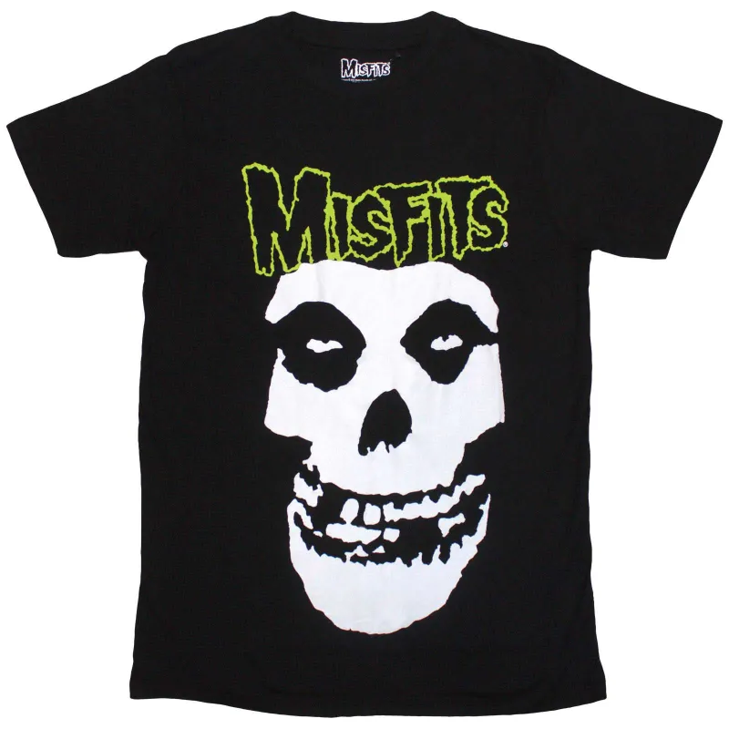 MISFITS - SKULL & LOGO - T-Shirt Black sold by Spiral Direct
