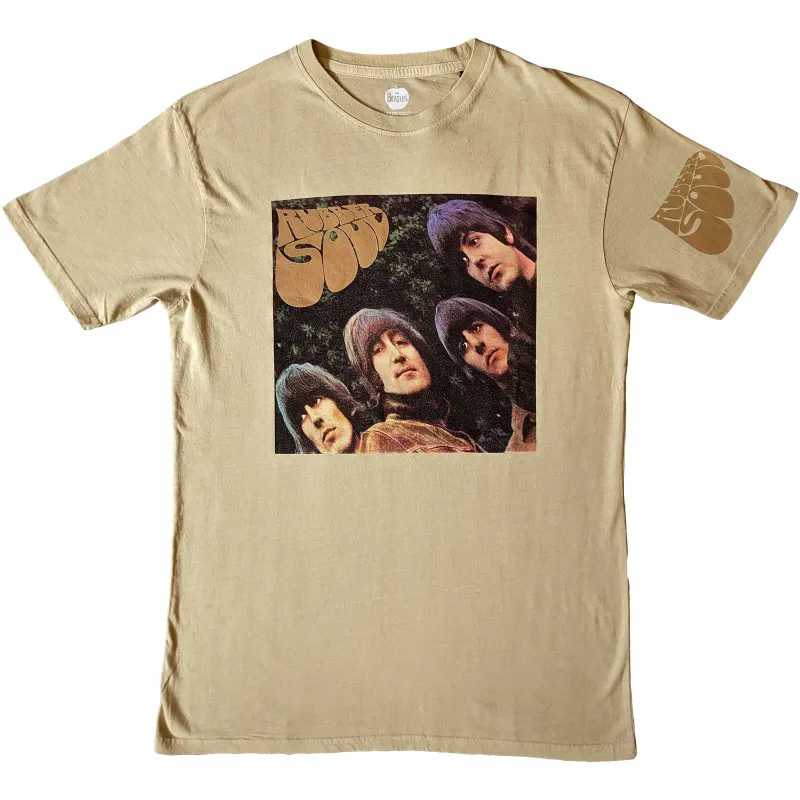 BEATLES, THE - RUBBER SOUL US - T-Shirt Neutral (Sleeve Print) sold by Spiral Direct