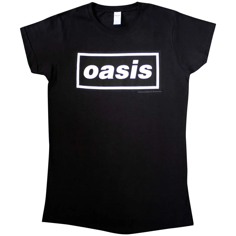 OASIS - DECCA LOGO - Ladies T-Shirt Black made by Spiral Direct
