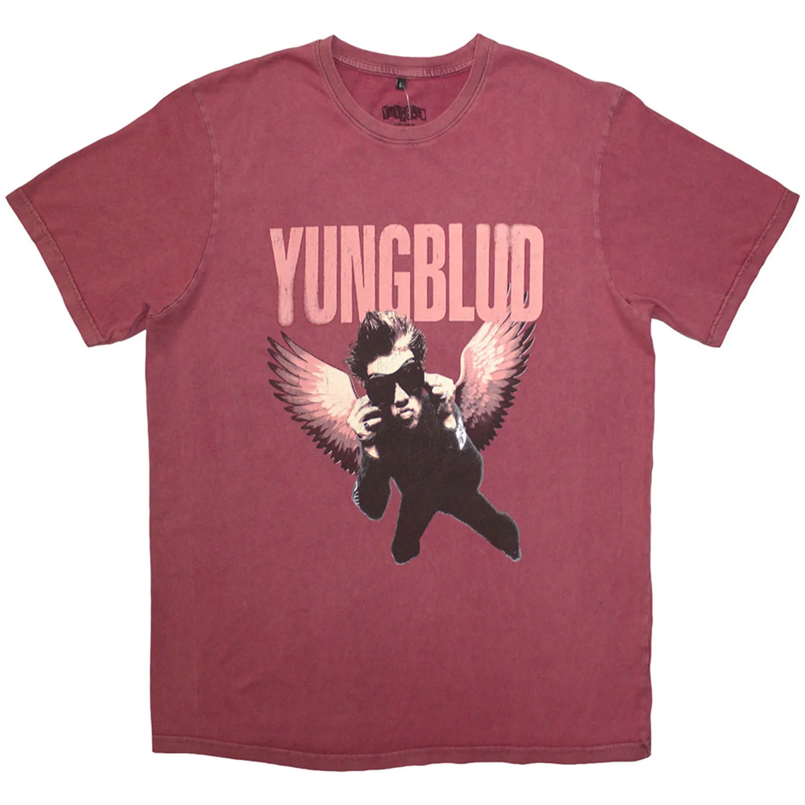 YUNGBLUD - WINGS - T-Shirt Red (Wash Collection) sold by Spiral Direct