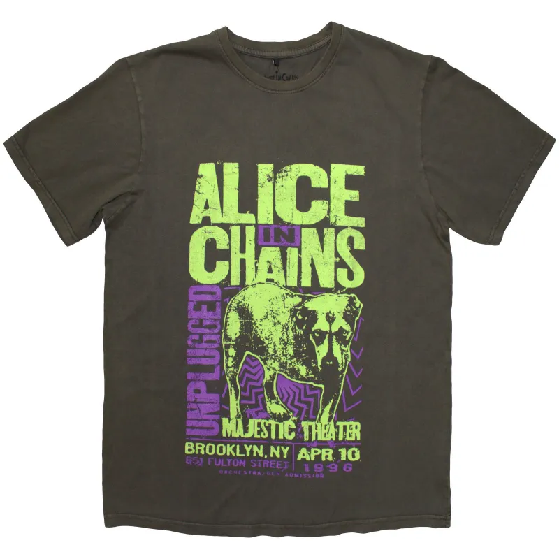 ALICE IN CHAINS - UNPLUGGED DOG - T-Shirt Grey (Wash Collection) made by Spiral Direct
