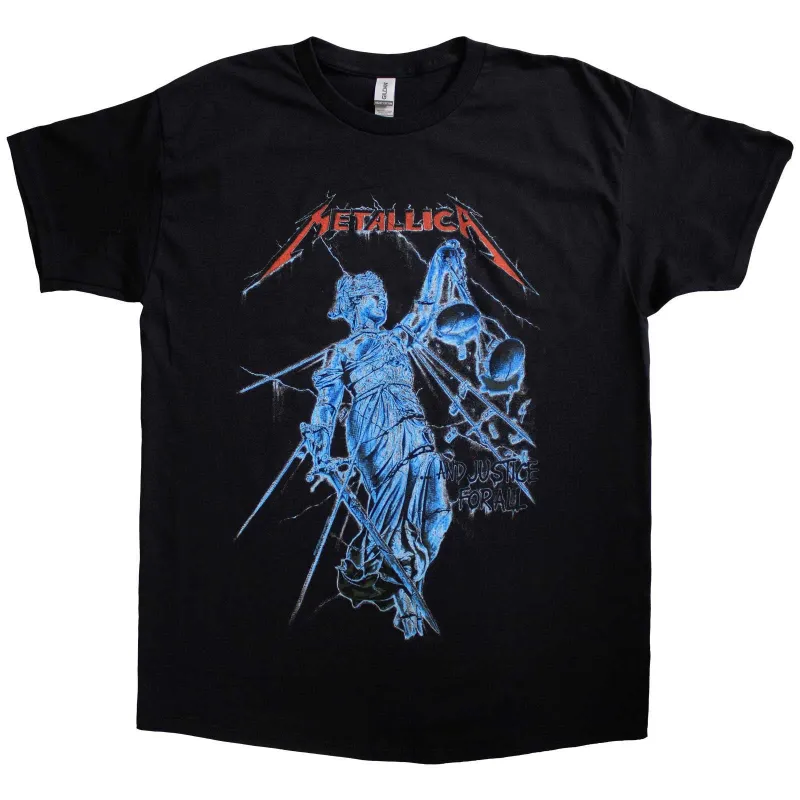 METALLICA - BLUE JUSTICE - T-Shirt Black sold by Spiral Direct
