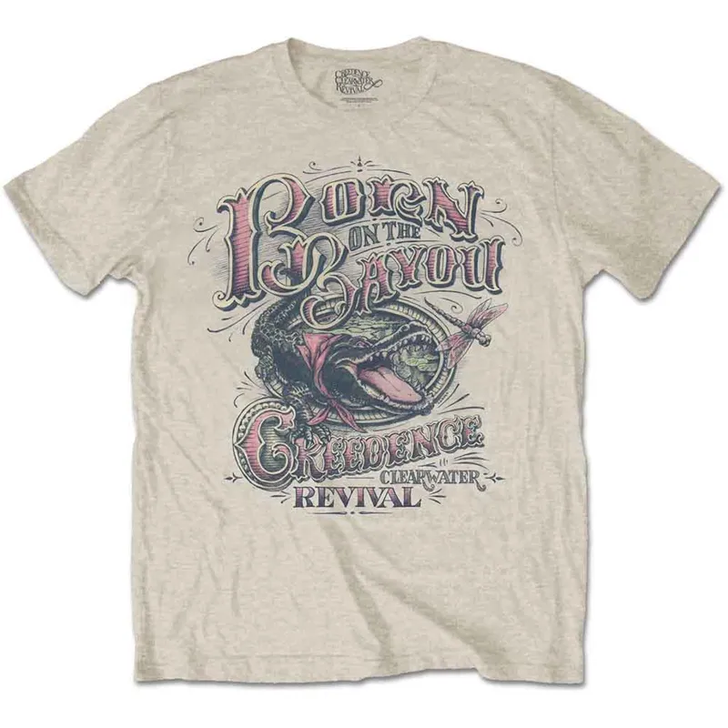 CREEDENCE CLEARWATER REVIVAL - BORN ON THE BAYOU - T-Shirt Neutral sold by Spiral Direct