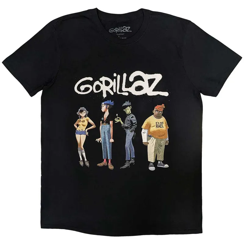 GORILLAZ - SPRAY LOGO GROUP - T-Shirt Black made by Spiral Direct