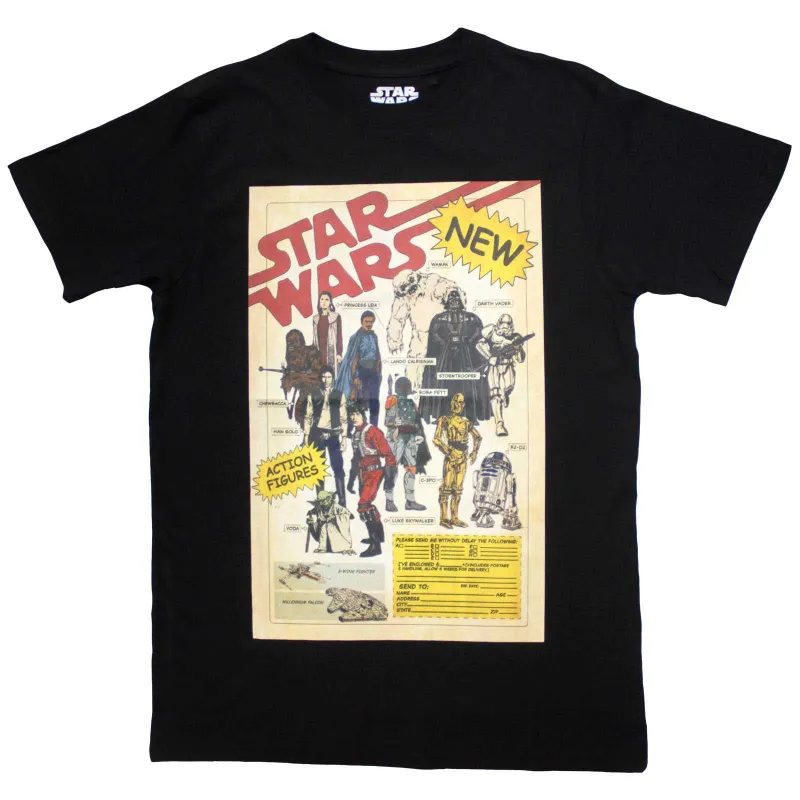 STAR WARS - ACTION FIGURES - T-Shirt Black sold by Spiral Direct