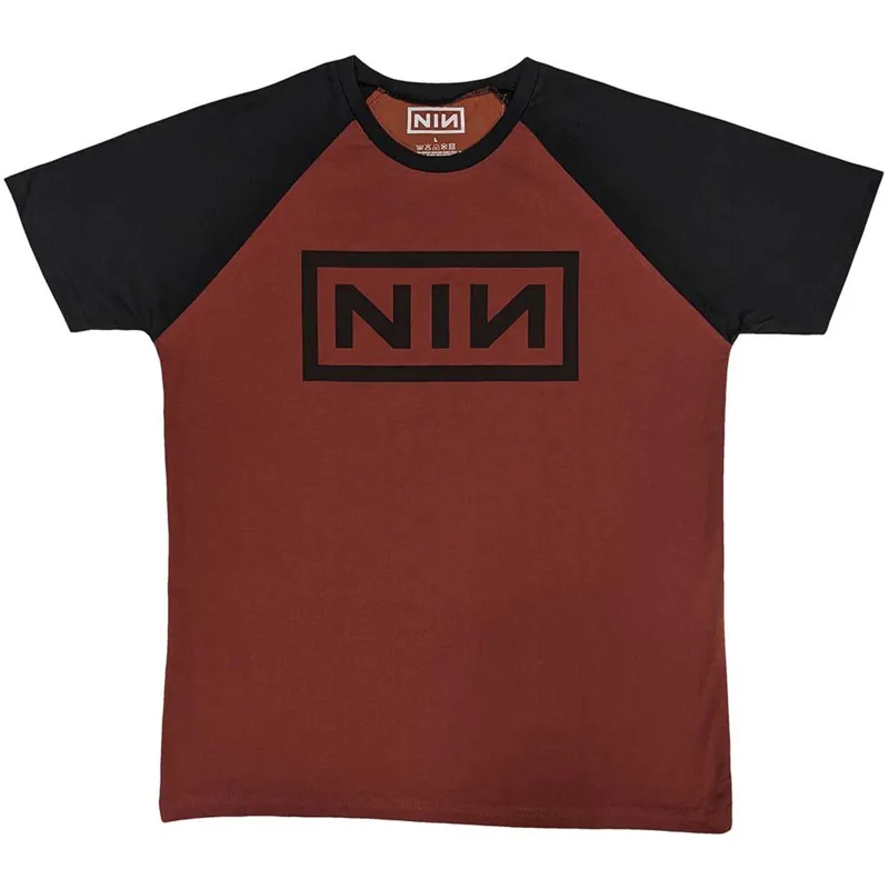 NINE INCH NAILS - CLASSIC LOGO - Raglan T-Shirt Multicolour made by Spiral Direct