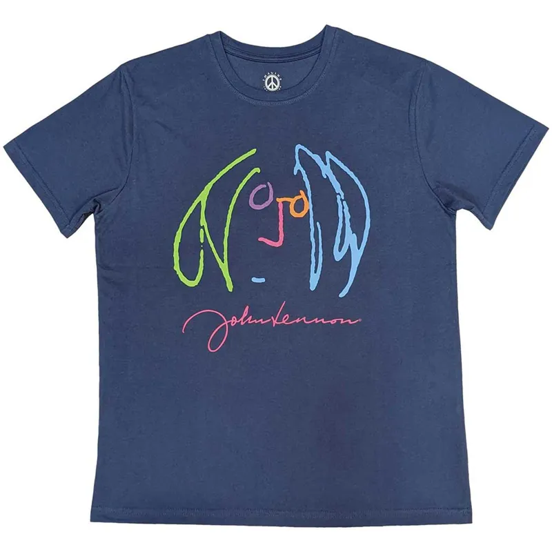 JOHN LENNON - SELF PORTRAIT FULL COLOUR - T-Shirt Blue sold by Spiral Direct