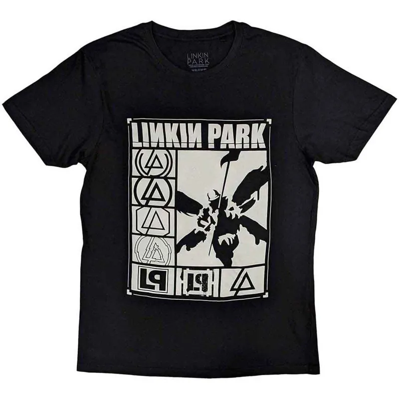 LINKIN PARK - LOGOS RECTANGLE - T-Shirt Black made by Spiral Direct