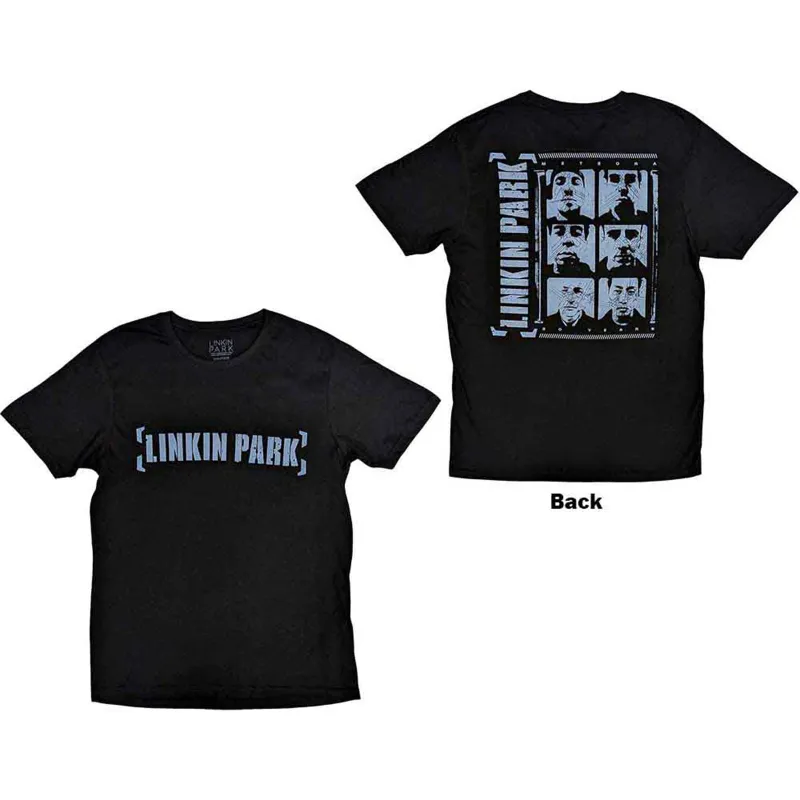 LINKIN PARK - METEORA PORTRAITS - T-Shirt Black (Back Print) made by Spiral Direct
