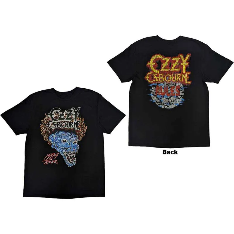 OZZY OSBOURNE - BARK AT THE MOON TOUR '84 - T-Shirt Black (Back Print) sold by Spiral Direct