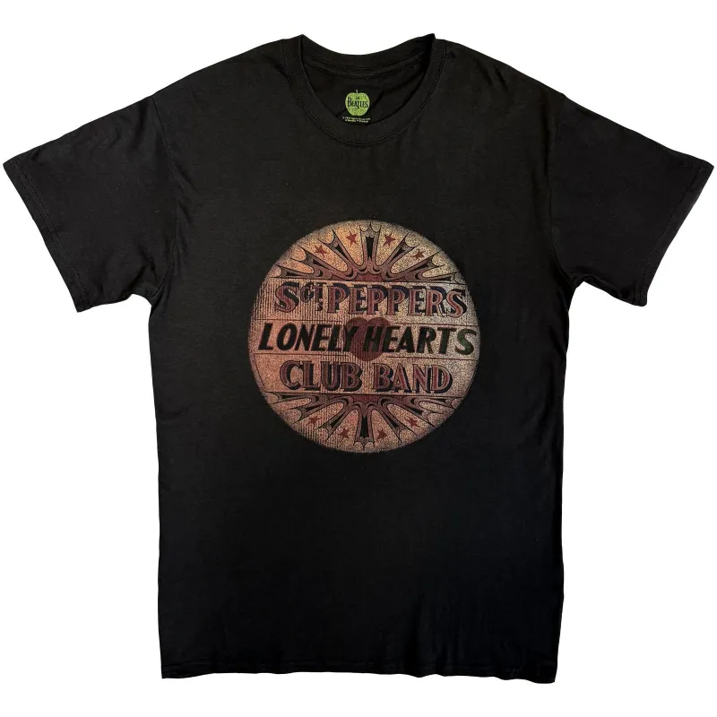 BEATLES, THE - VINTAGE DRUM HEAD - T-Shirt Black sold by Spiral Direct
