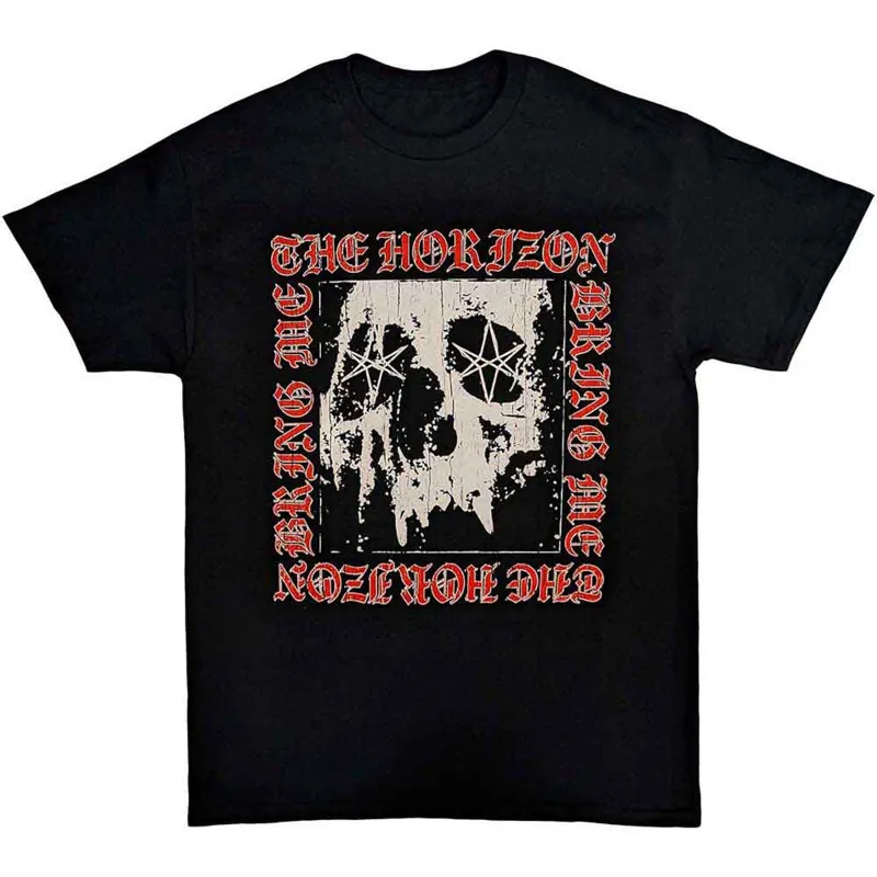 BRING ME THE HORIZON - METAL LOGO SKULL - T-Shirt Black made by Spiral Direct