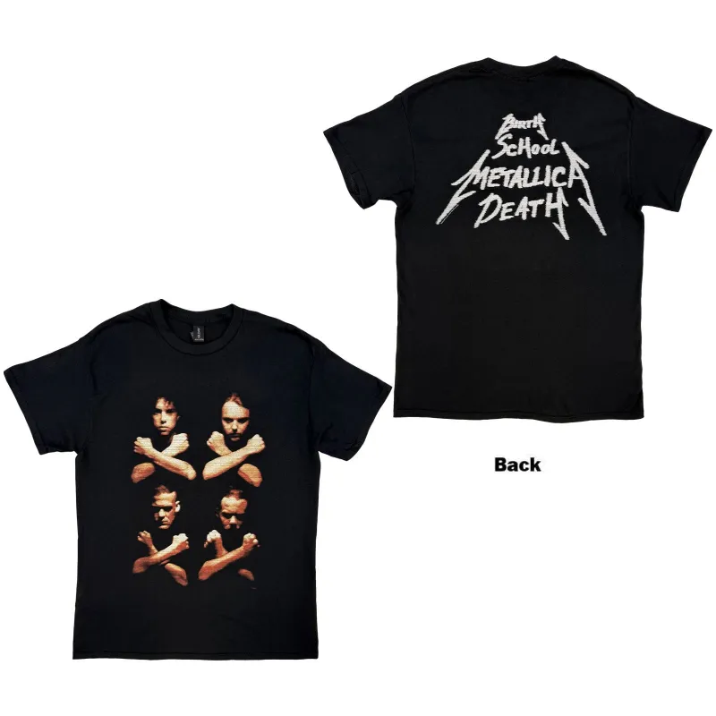 METALLICA - BIRTH DEATH CROSSED ARMS - T-Shirt Black (Back Print) sold by Spiral Direct