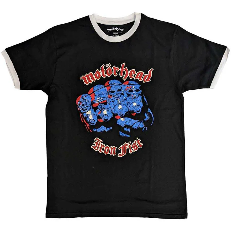 MOTORHEAD - IRON FIST - Ringer T-Shirt Black sold by Spiral Direct