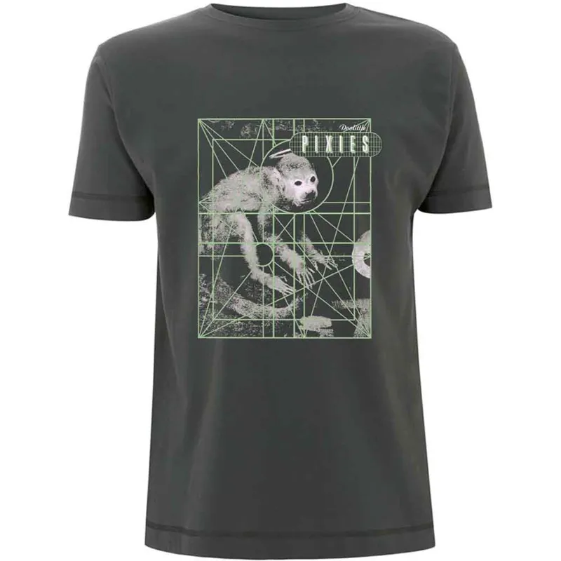 PIXIES - MONKEY GRID - T-Shirt Grey made by Spiral Direct