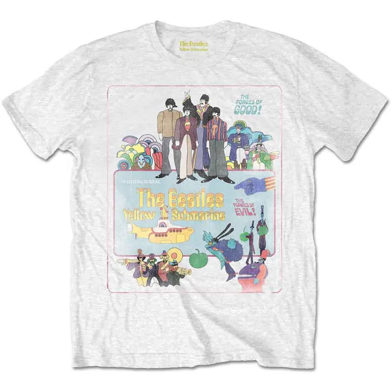 THE BEATLES - YELLOW SUBMARINE VINTAGE MOVIE POSTER - T-Shirt White sold by Spiral Direct