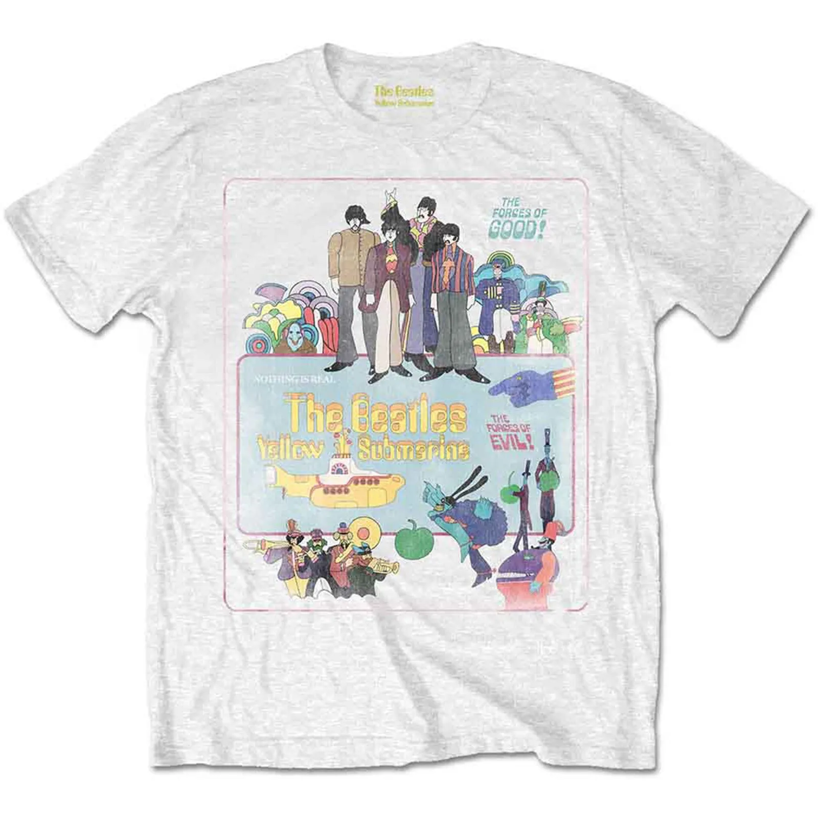 THE BEATLES - YELLOW SUBMARINE VINTAGE MOVIE POSTER - T-Shirt White sold by Spiral Direct