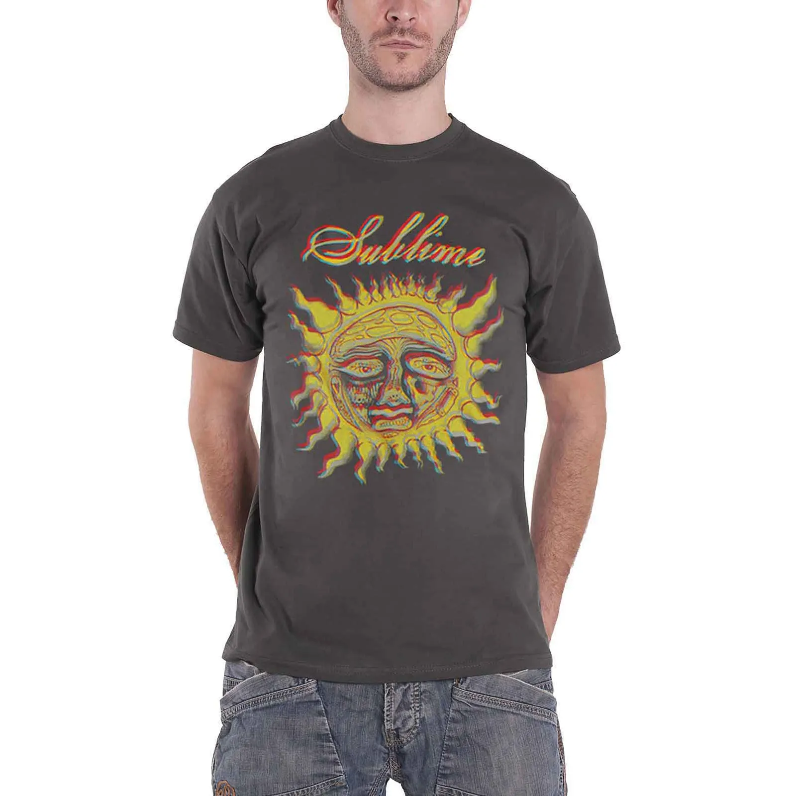 SUBLIME - YELLOW SUN - T-Shirt Grey sold by Spiral Direct product image thumbnail 2