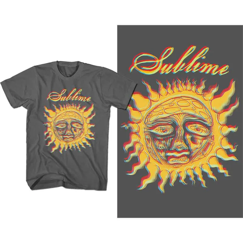 SUBLIME - YELLOW SUN - T-Shirt Grey made by Spiral Direct
