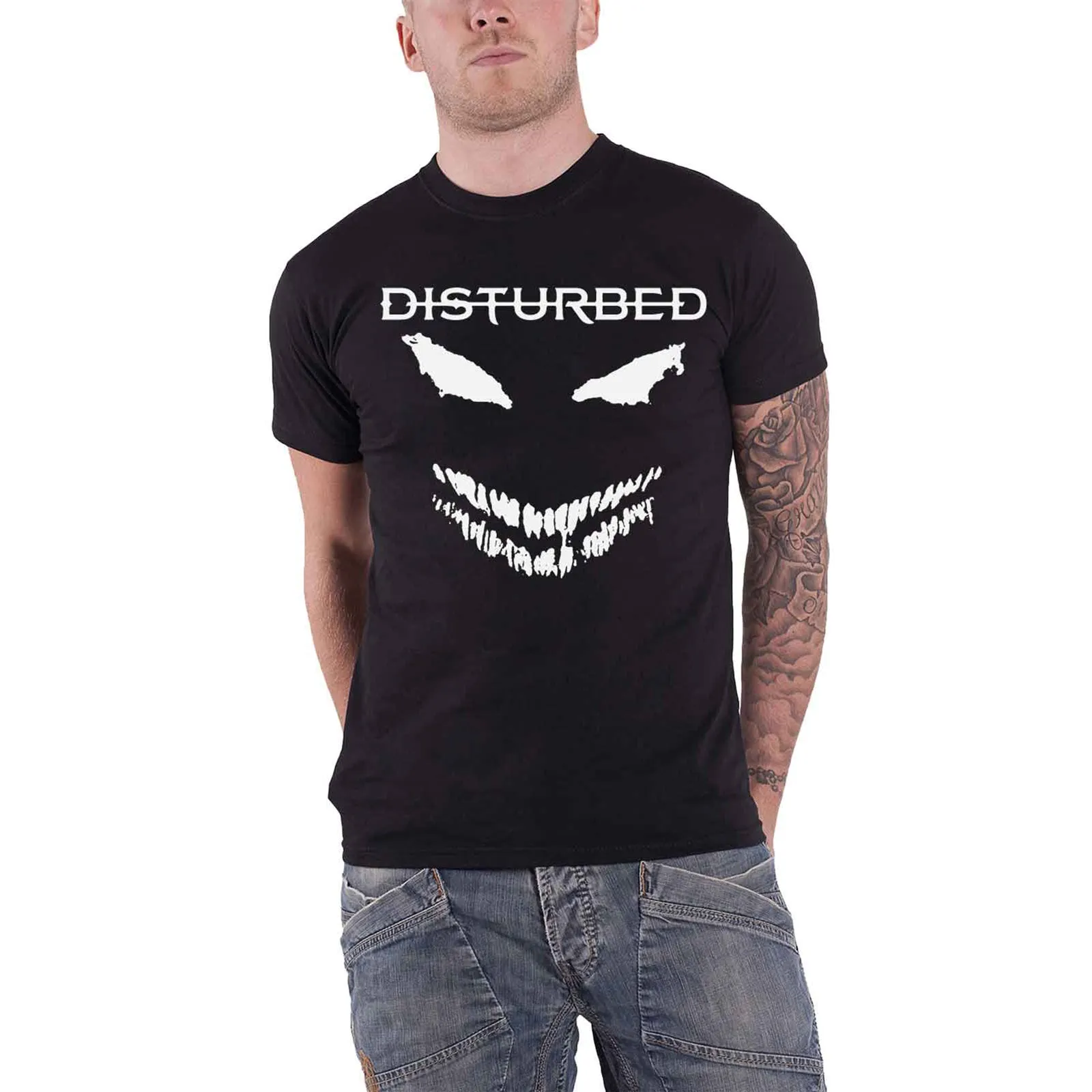DISTURBED - SCARY FACE CANDLE - T-Shirt Black sold by Spiral Direct product image thumbnail 2