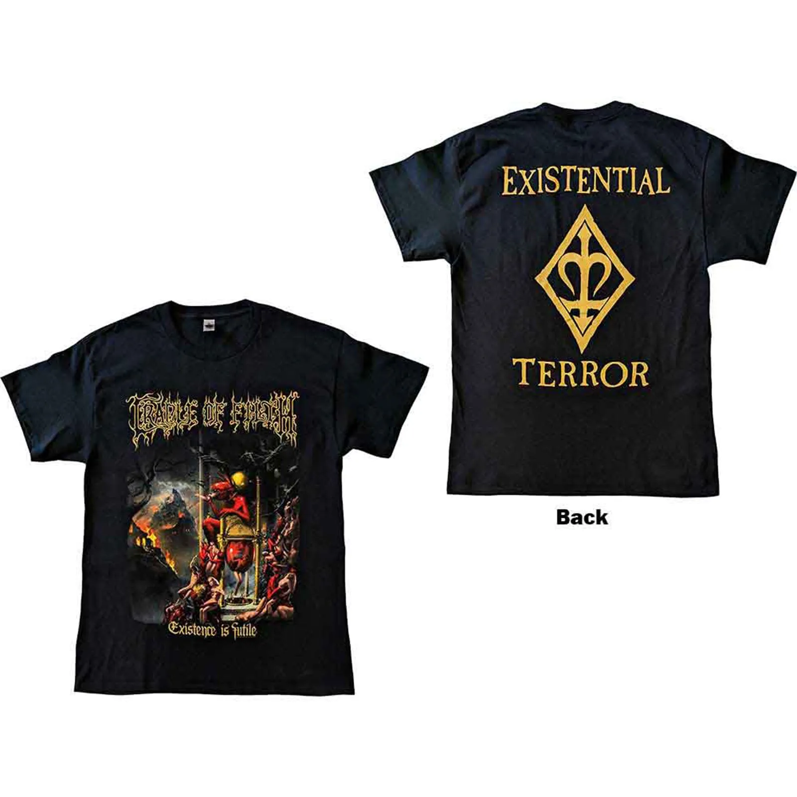 CRADLE OF FILTH - EXISTENCE IS FUTILE - T-Shirt Black (Back Print) sold by Spiral Direct