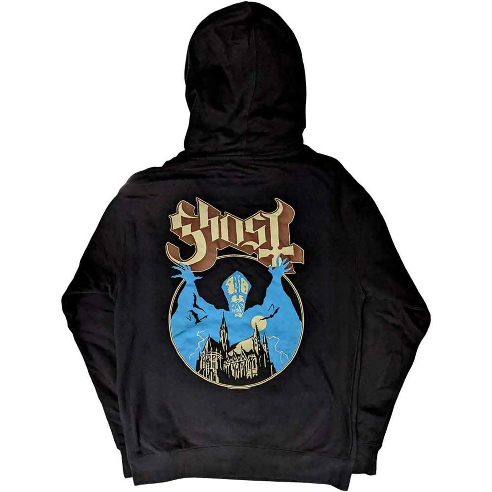 GHOST - POCKET LOGO & OPUS - Pullover Hoodie Black (Back Print) sold by Spiral Direct product image thumbnail 2