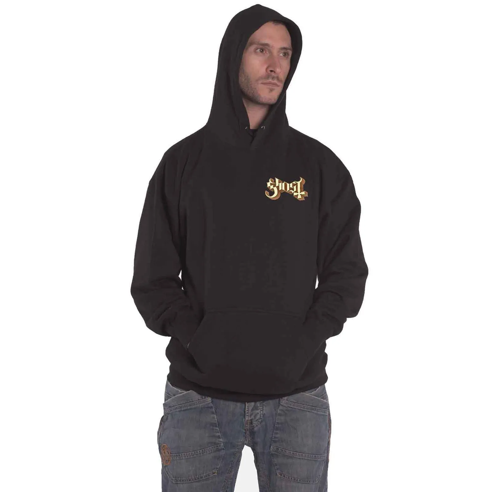 GHOST - POCKET LOGO & OPUS - Pullover Hoodie Black (Back Print) sold by Spiral Direct product image thumbnail 3