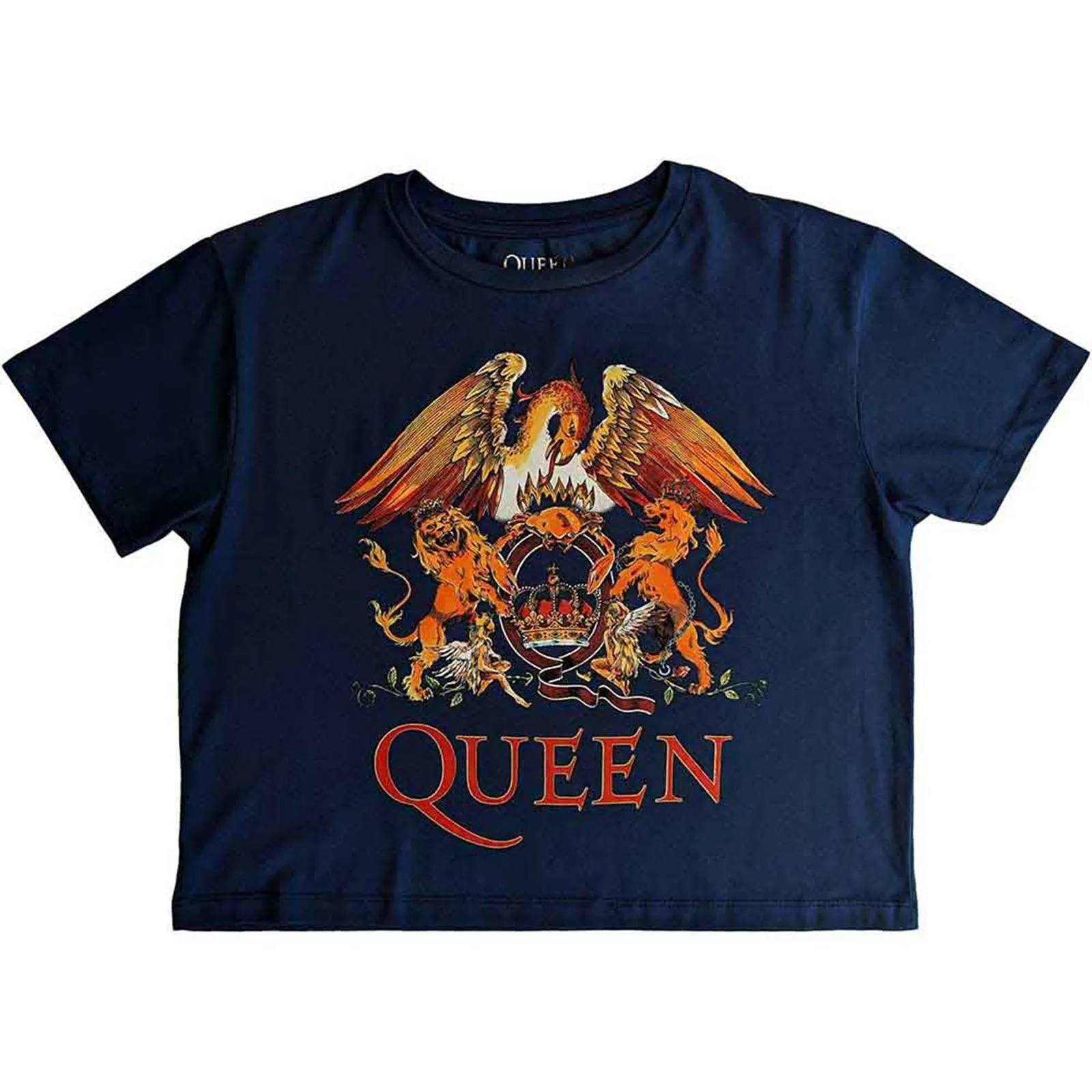QUEEN - CLASSIC CREST - Crop Top Blue sold by Spiral Direct
