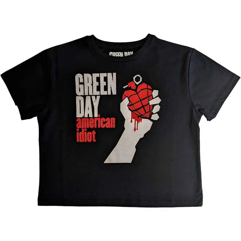 GREEN DAY - AMERICAN IDIOT - Crop Top Black sold by Spiral Direct