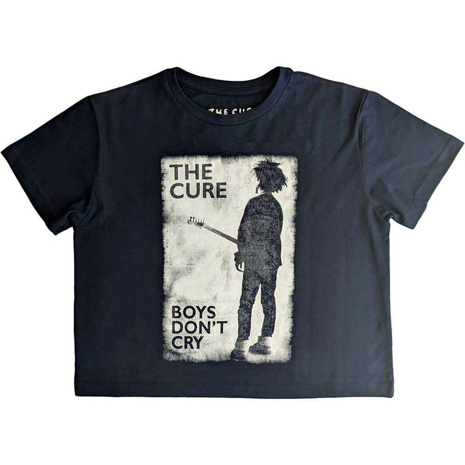 THE CURE - BOYS DON'T CRY B&W - Crop Top Blue sold by Spiral Direct