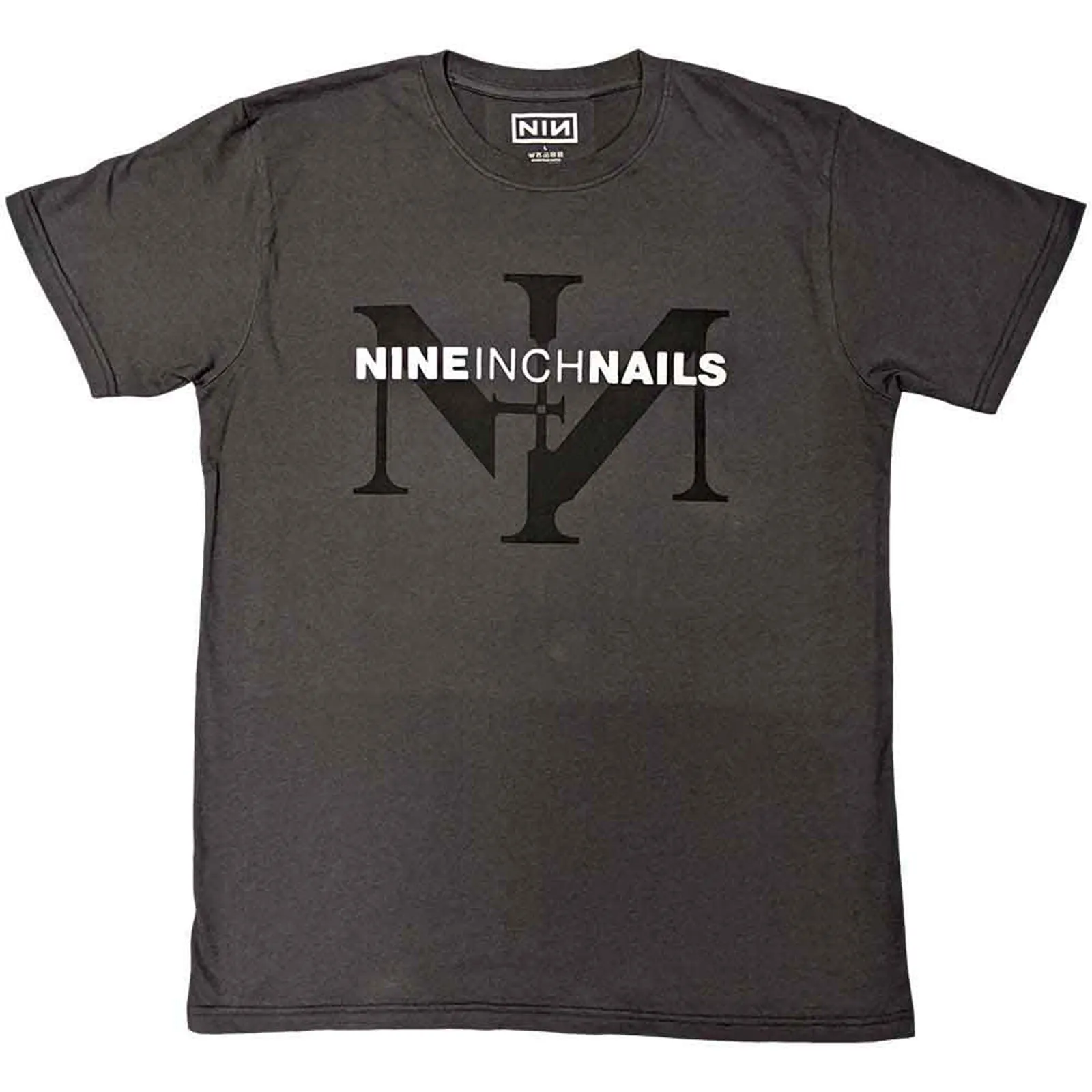 NINE INCH NAILS - ICON & LOGO - T-Shirt Grey sold by Spiral Direct