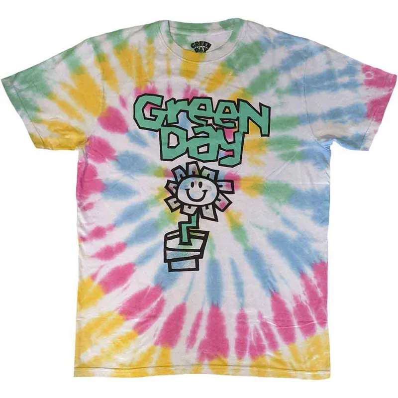 GREEN DAY - FLOWER POT - T-Shirt White (Wash Collection) sold by Spiral Direct
