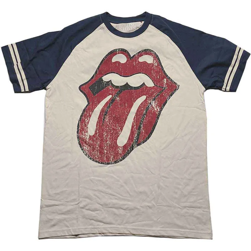 ROLLING STONES, THE - LICK - Raglan T-Shirt Blue sold by Spiral Direct