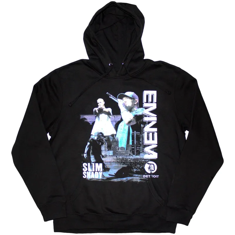 EMINEM - DETROIT - Pullover Hoodie Black made by Spiral Direct