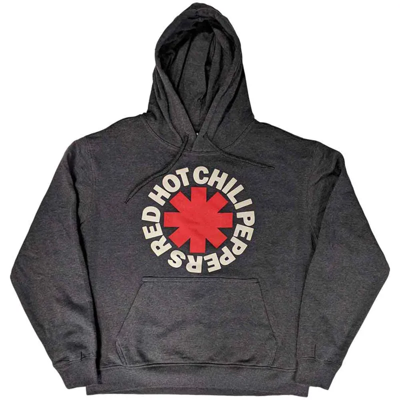 RED HOT CHILI PEPPERS - CLASSIC ASTERISK - Pullover Hoodie Grey made by Spiral Direct