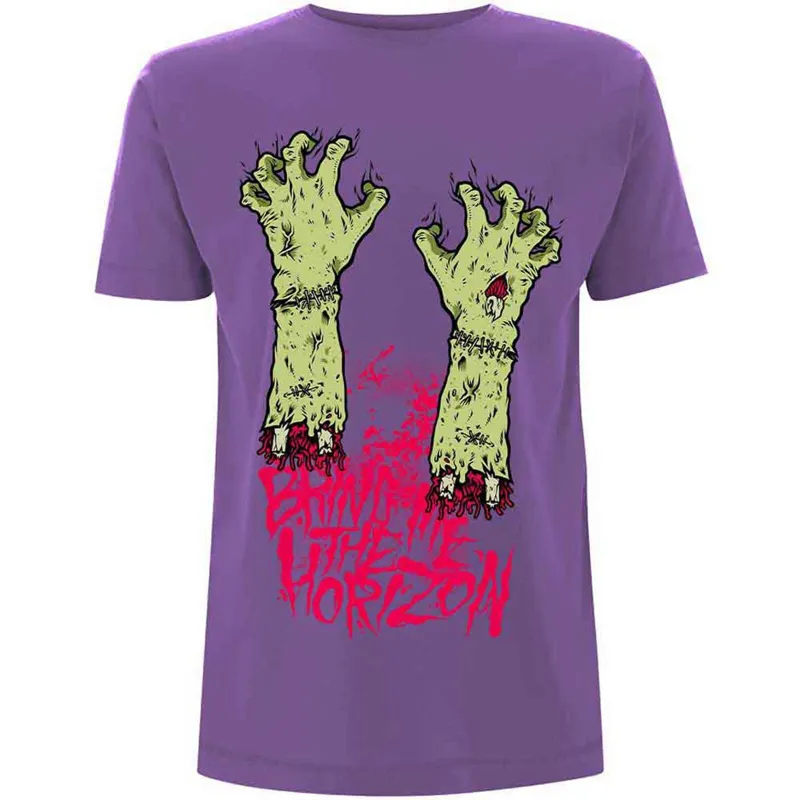 BRING ME THE HORIZON - ZOMBIE HANDS - T-Shirt Purple made by Spiral Direct