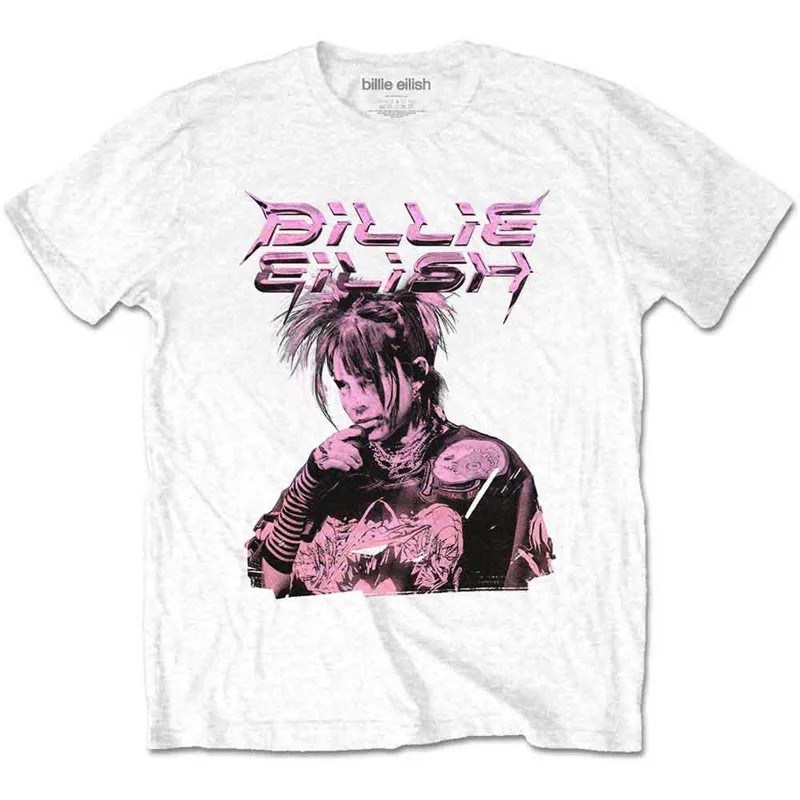 BILLIE EILISH - PURPLE ILLUSTRATION - T-Shirt White sold by Spiral Direct