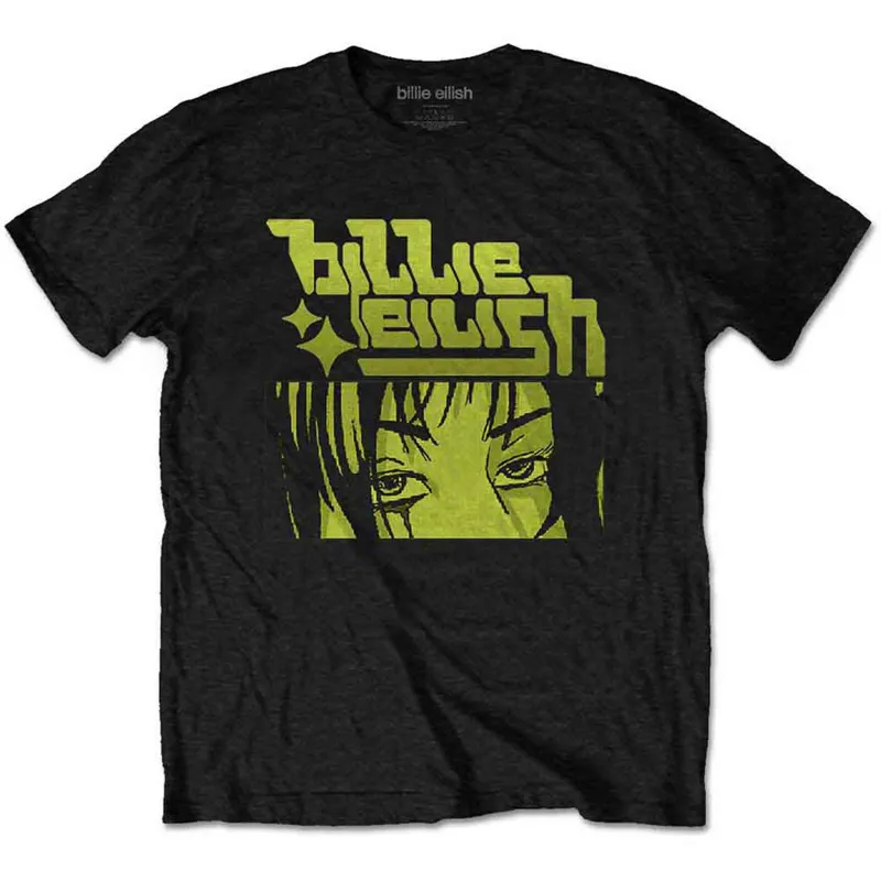 BILLIE EILISH - ANIME LOGO - T-Shirt Black sold by Spiral Direct