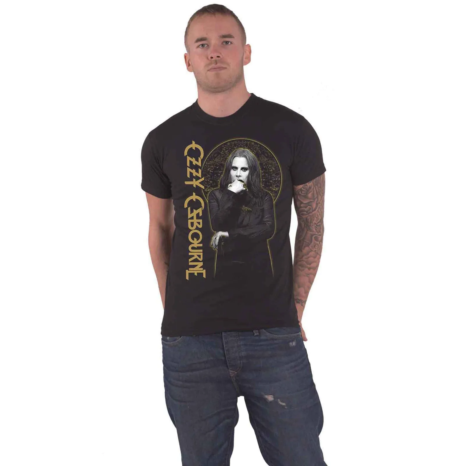 OZZY OSBOURNE - PATIENT NO. 9 GOLD GRAPHIC - T-Shirt Black sold by Spiral Direct product image thumbnail 2