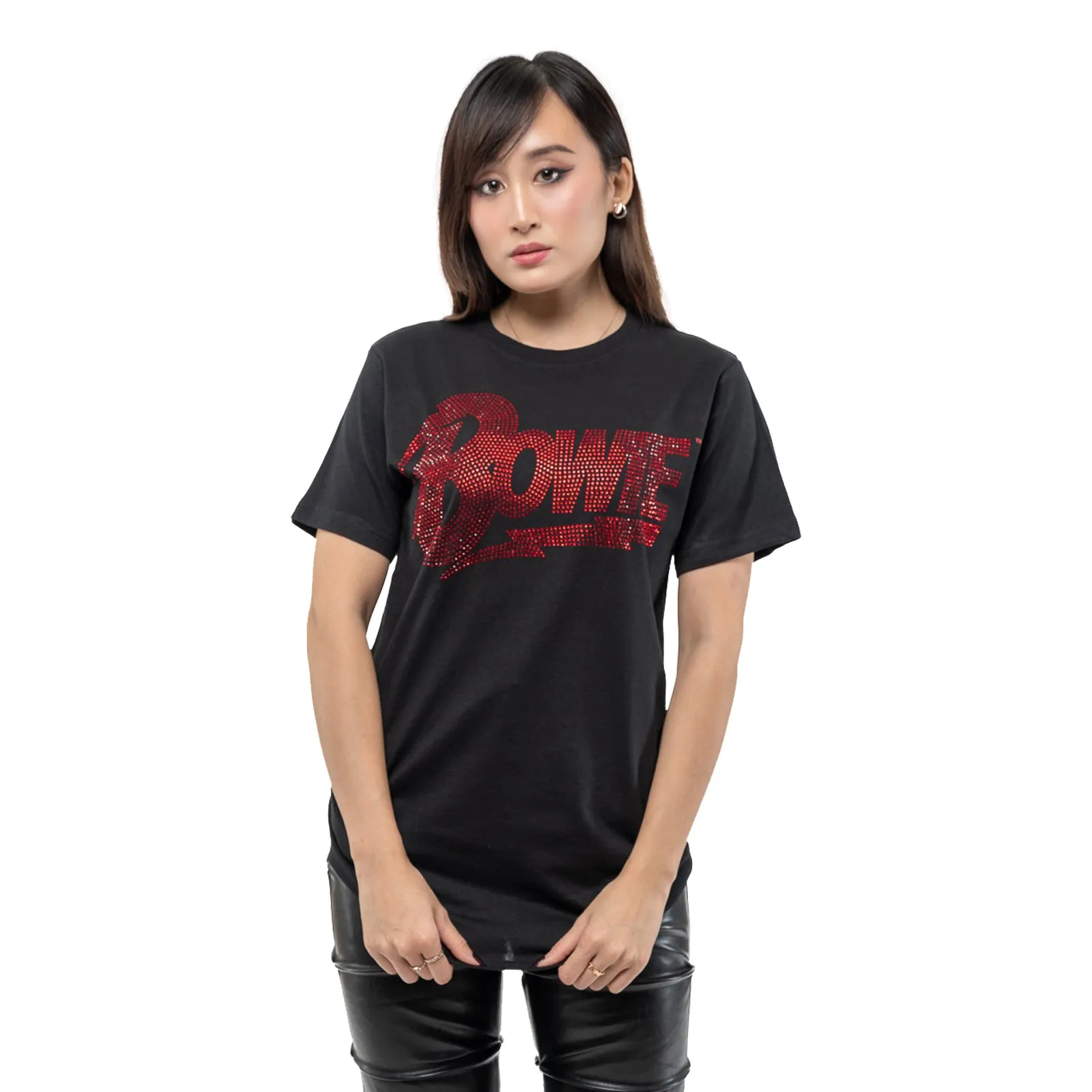 DAVID BOWIE - LOGO - T-Shirt Black (Embellished) sold by Spiral Direct product image thumbnail 3