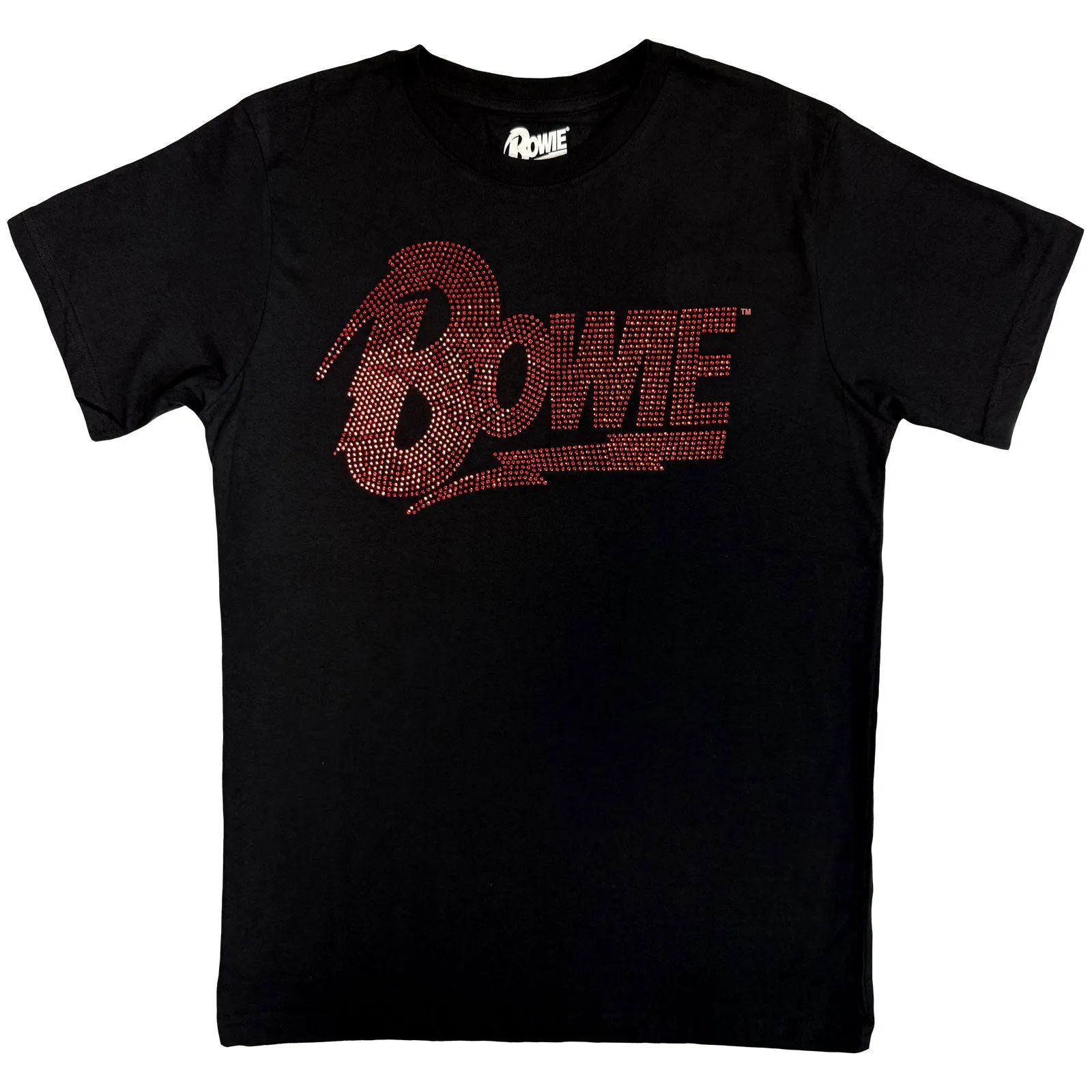 DAVID BOWIE - LOGO - T-Shirt Black (Embellished) sold by Spiral Direct