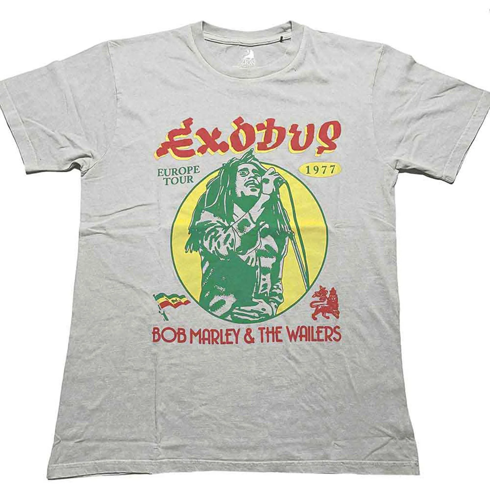 BOB MARLEY - 1977 TOUR - T-Shirt Grey (Wash Collection) sold by Spiral Direct