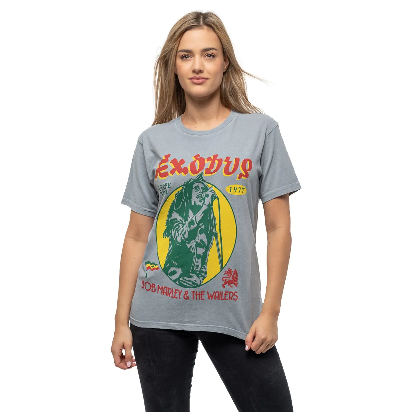 BOB MARLEY - 1977 TOUR - T-Shirt Grey (Wash Collection) sold by Spiral Direct product image thumbnail 3