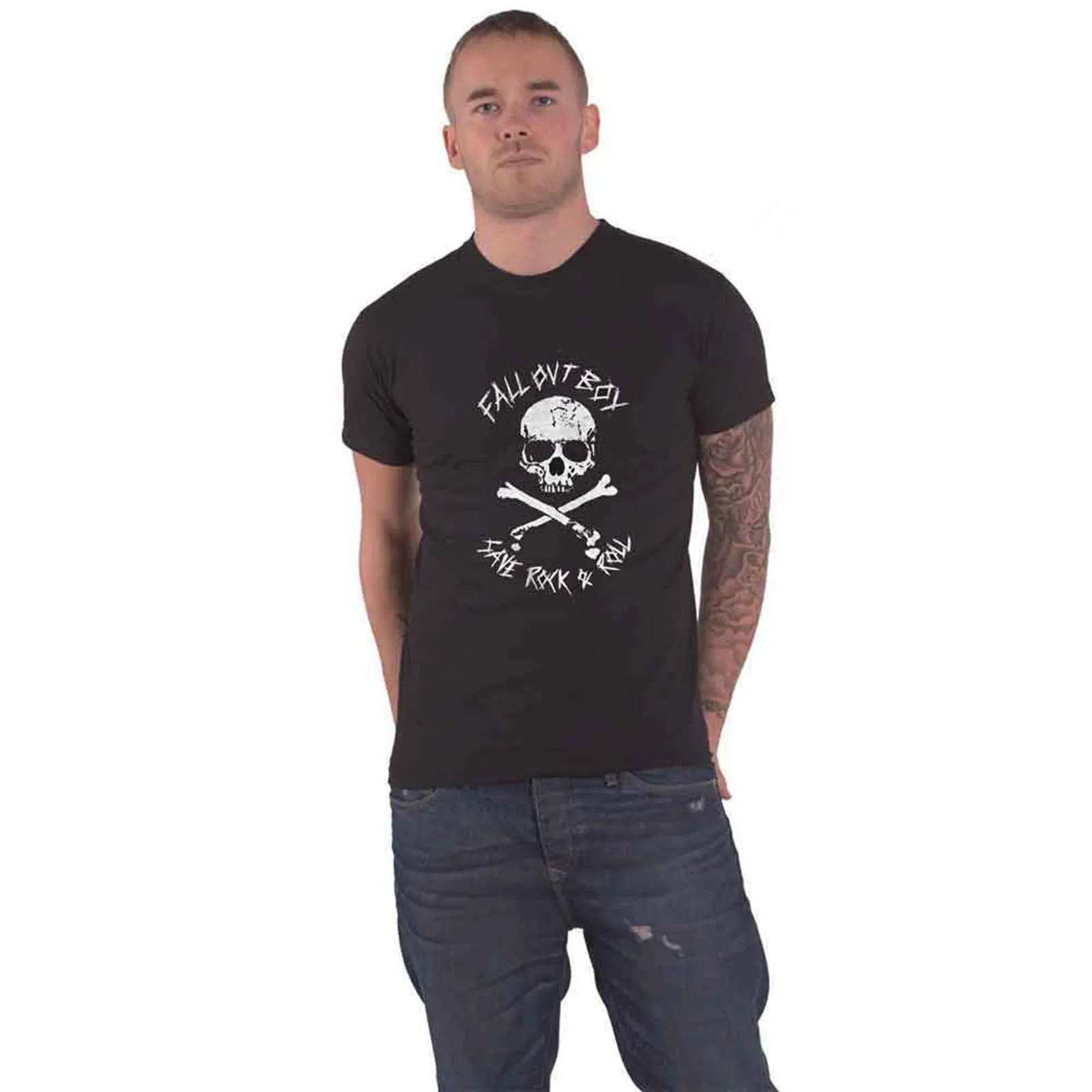 FALL OUT BOY - SAVE ROCK AND ROLL - T-Shirt Black sold by Spiral Direct product image thumbnail 2