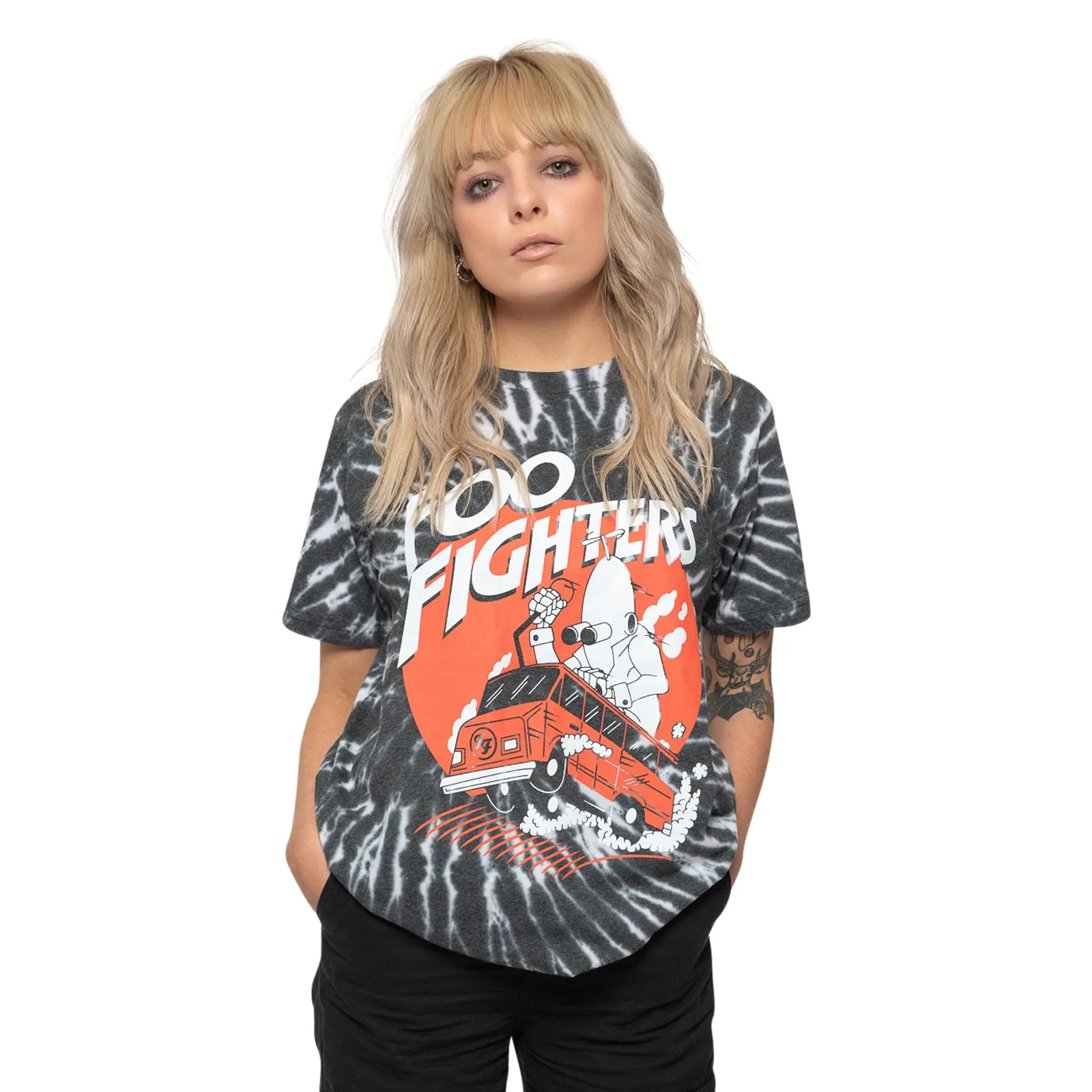 FOO FIGHTERS - SPEEDING BUS - T-Shirt Black (Wash Collection) sold by Spiral Direct product image thumbnail 2